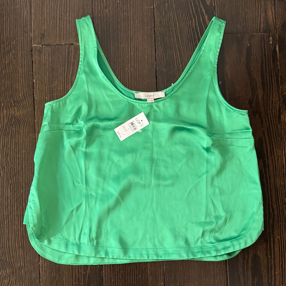 LOFT Vibrant Green Tank Top